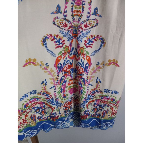 Flying Tomanto Small Paisley Colorful Maxi Boho Maxi Beach Travel Date Dress - Picture 3 of 6